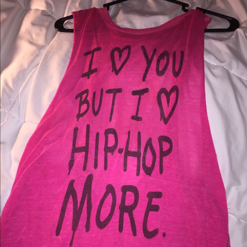 Pink muscle tee
